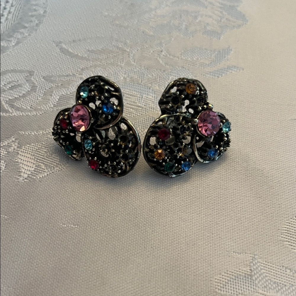 Elegant Multicolor Crystal Earrings